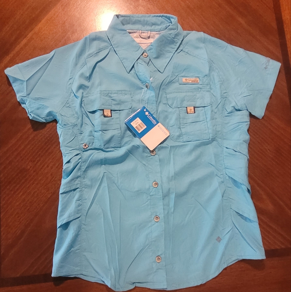 Columbia Blue Button-Up Shirt